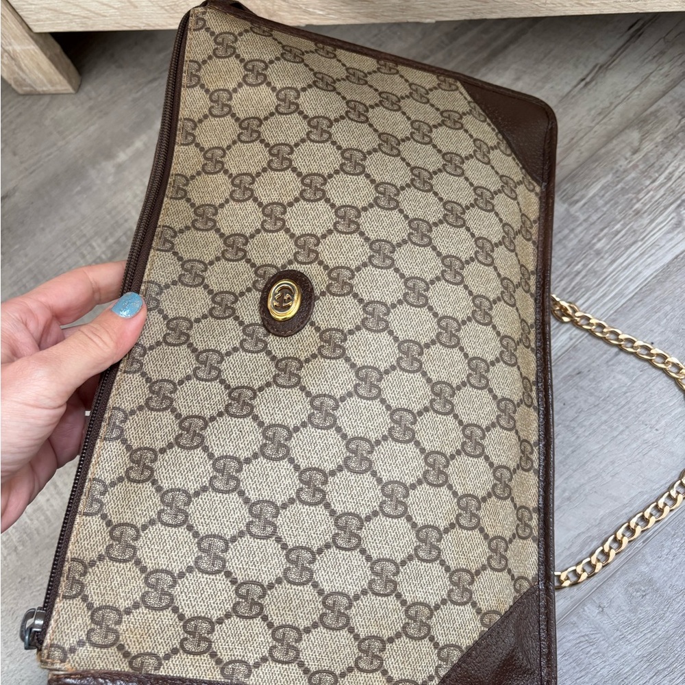 AUTHENTIC GUCCI Crossbody bag purse gg vintage tote handbag shoulder bag - Picture 6 of 12